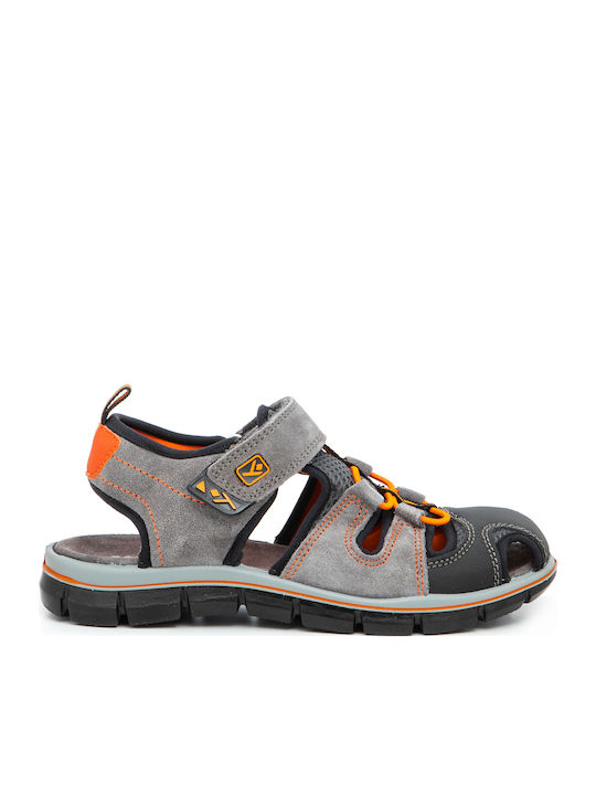 Boy's Gray Leather Sandal Imac 3-524-23333-39 Gray Sandal