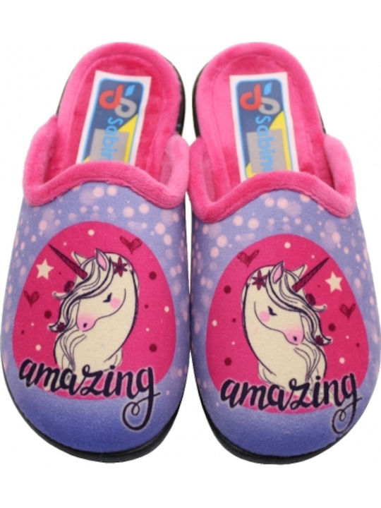 Kids Slippers for Home Sabino 4300/147-Fuchsia Purple 4300/147-Fuchsia