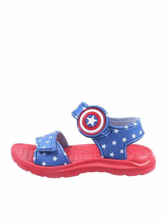 Captain America Avengers Boys Sandal 2300005257 Navy Red