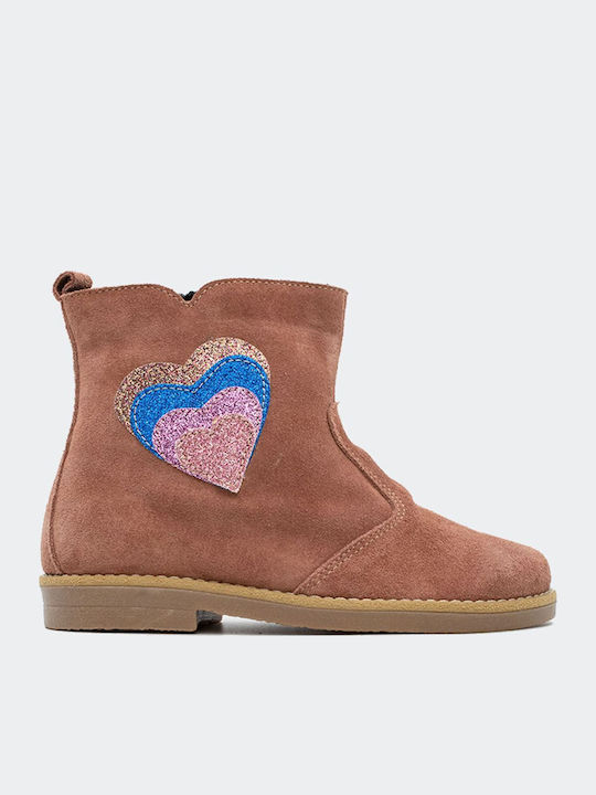 Anatomical Kids Boots with Zipper Pink 155-NUDE