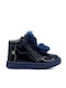 Papistas Kids Kids Boots from Patent Leather with Laces Blue