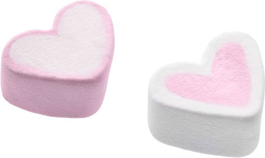 Marshmallow Ζαχαρωτά Καραμάνης Καρδιές Λευκό Ροζ Βανίλια 1kg ≈165τμχ