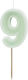 Birthday Candles Number 9 Green 6 Cm
