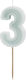 Birthday Candle Number 3 Light Mint 6 Cm