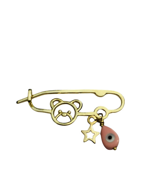Goldene K14 Sicherheitsnadel-Anhänger Rosa Mäuschen
