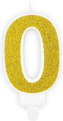 0 Geburtstagskerzen Gold Glitzer