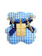 Polytimo Child Safety Pin made of Gold Plated Silver with Cross and Constantinato
