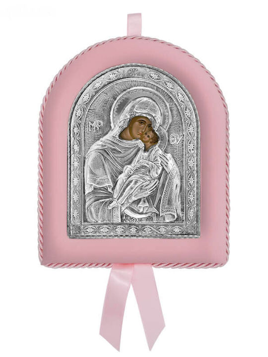 Silberne Heilige Ikone Neugeborenes Mädchen Jungfrau Maria Glykofilousa 17x14cm Silberne Heilige Ikone Neugeborenes Mädchen Jungfrau Maria Glykofilousa 17x14cm