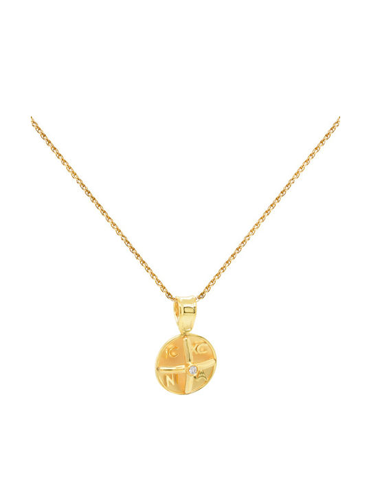 Gold Konstantin-Münze Amulett K14 mit Kette Gold Konstantin-Münze Amulett K14 mit Kette