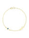 Eforo Kids Bracelet Chain K14 Boy Mataki from Gold 14K with Evil Eye & Figure