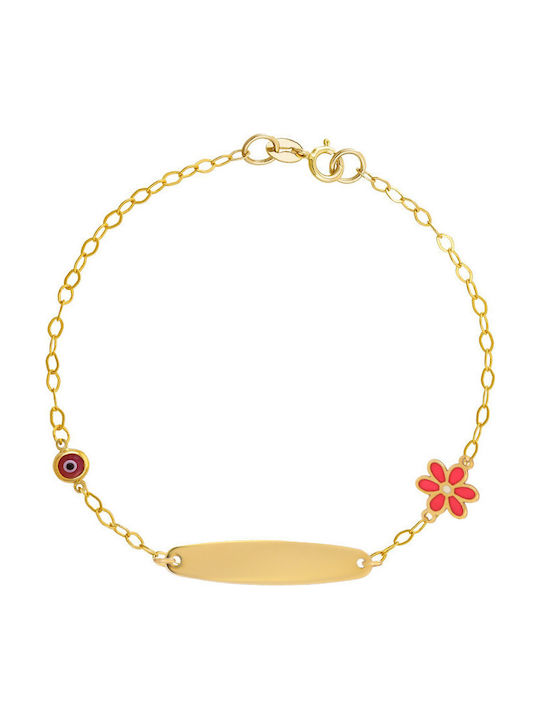 Katsigiannis Kids Bracelet ID from Gold 9K Katsigiannis Kids Bracelet ID from Gold 9K