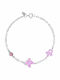 Silver 925 Plated Baby Bottle Design Enamel Evil Eye Bracelet Tgs-22031w