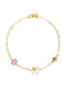 Ioannis Kosmima Kids Bracelet Chain from Gold-plated Silver with Evil Eye