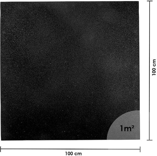 inSPORTline Δάπεδο Οργάνων Γυμναστηρίου Μαύρο 100x100x2cm 1τμχ