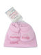 Soft Touch Kinder Mütze Set mit Socken Stoff Rosa für Neugeborene 2Stück