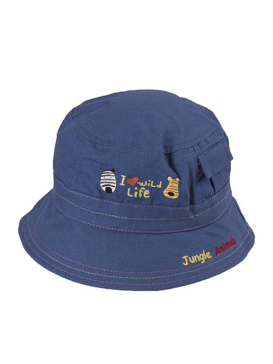 Α&Κ Παιδικό Καπέλο Bucket Υφασμάτινο Μπλε