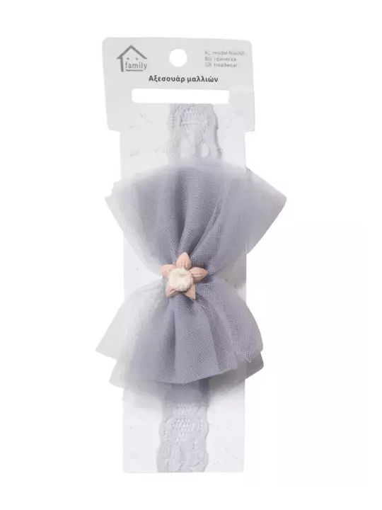 Kids Hair Ribbon Bow21 Gray