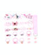 Set of 24 Kids Hair Clips Rubber Bands Gift Box H Design