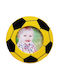 Wooden Photo Frame 7x7cm Soccer Ball Design Yellow Home