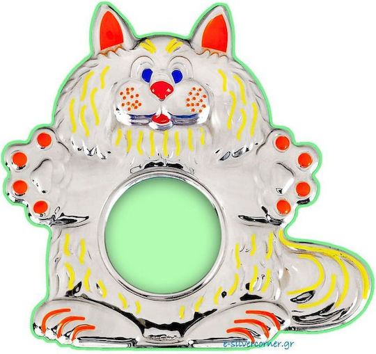 Silver Children's Photo Frame Cat