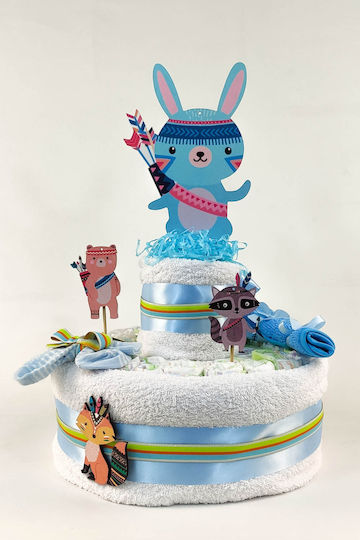 Dama Koupa Handmade Diaper Cake made of Wood for Boy