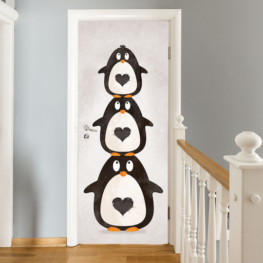 Стикер за Врата Пингвини 90x220см