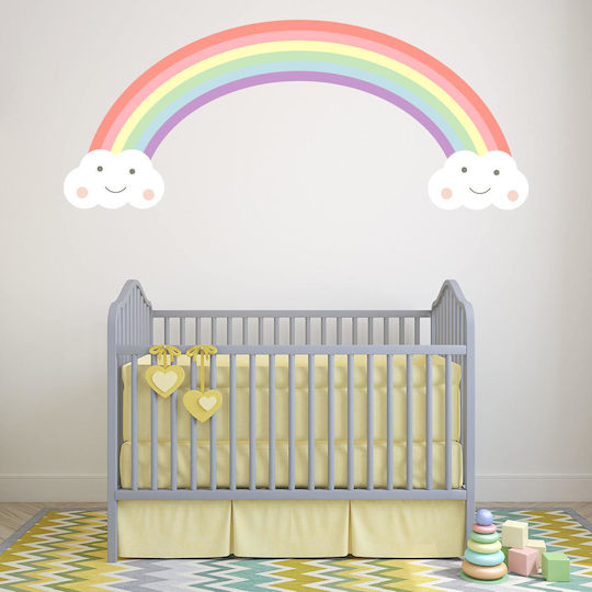 Kinder Wandsticker Lachender Regenbogen 60x145cm