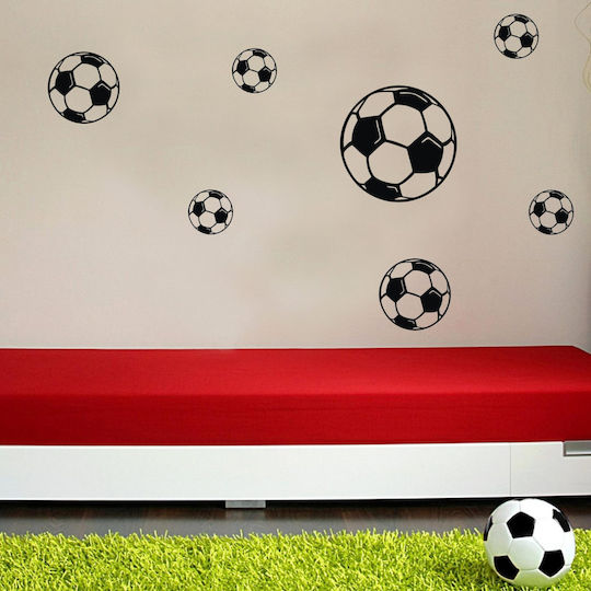 Kinder Wandsticker Set Fußballbälle 60x33cm