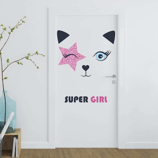 Tür Aufkleber Super Girl 50x40cm