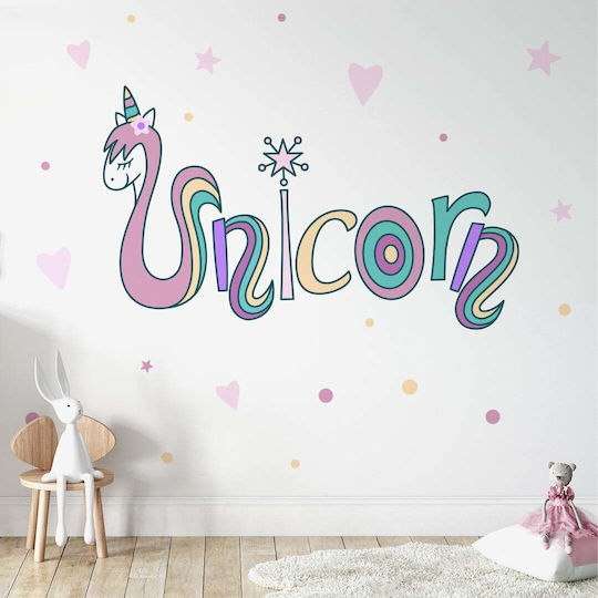 Wandsticker Shiny Einhorn 130x78cm