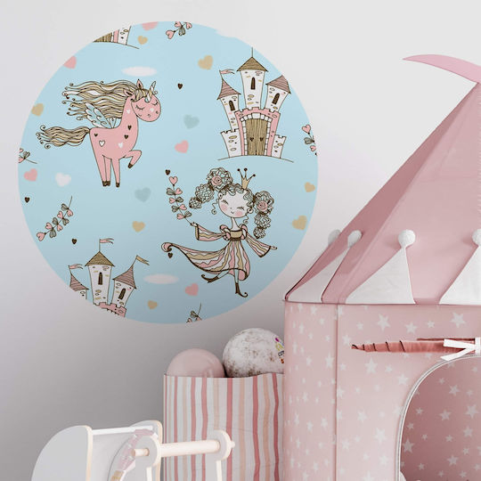 Princess Unicorn Wall Sticker 70x70cm