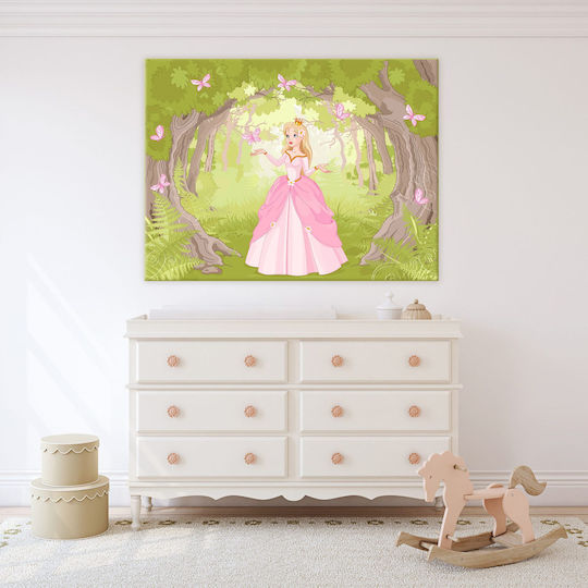 Kinder Wandkunst Canvas Die Prinzessin 60x80cm