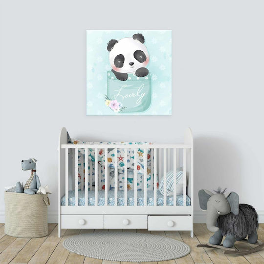 Lovely Panda Canvas Wall Art 50x50cm
