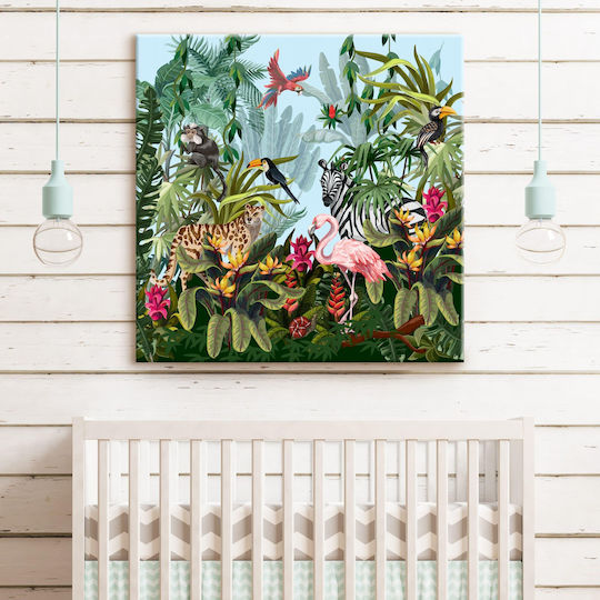 Canvas Wall Art The Forest Friends 30x30cm
