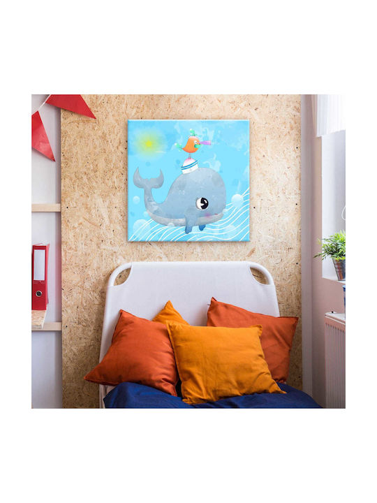 Πίνακας Καμβά Η Φάλαινα Πουλάκι 70x70cm