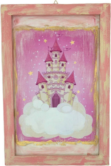 Handmade Wooden Castle Framed Kids Wall Art
