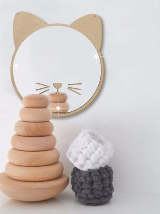 Caravelshop Kids Decorative Mirror made of Wood 50x45cm
