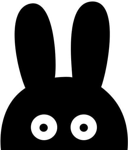 Black Rabbit Poster Kids Poster Paper 15x20cm
