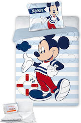 Παπλωματοθηκη & Παπλωμα Σετ 4 Τεμ Disney Mickey 583 100x135 Digital Print Cotton 100%