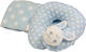Nursery Time Baby Bedding Set 70x100cm Swaddle Blanket and Neck Pillow Light Blue