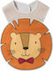 Baby Bib for Boys Lion White