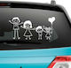 Сигнал Baby On Board Стикер Happy Family Бял