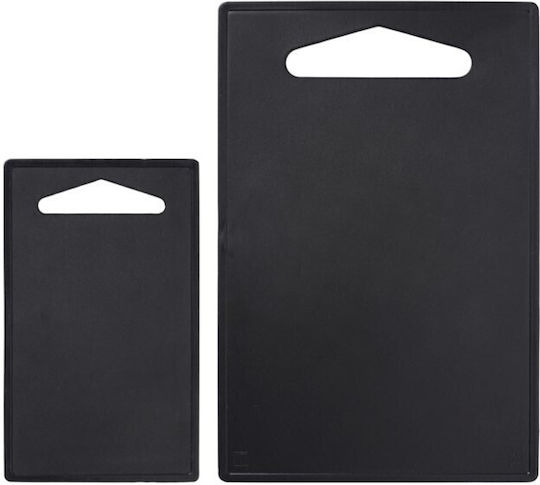 Set of 2 Plastic Chopping Boards 14x24 and 24x35 cm Day 10844 Black