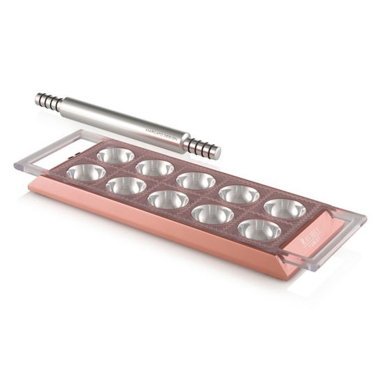 Marcato Italy Design 10-Position Mold Pink Pasta Ravioli 34x12.5x2cm Rolling Pin Marcato Italy Design 10-Position Mold Pink Pasta Ravioli 34x12.5x2cm Rolling Pin
