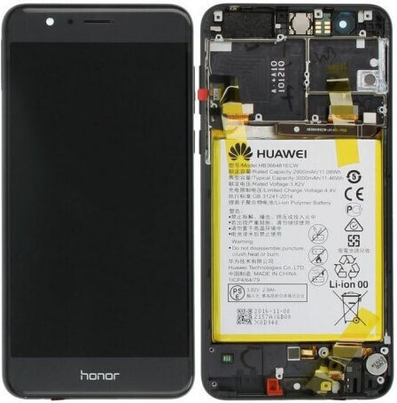 Οθόνη Huawei με Μηχανισμό Αφής για Honor 8 (Μαύρο)