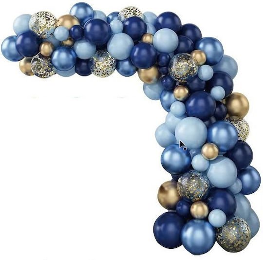 Balloon Garland Navy Blue Blue Gold Set 133pcs Balloons Tape