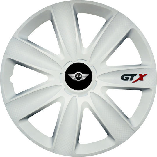 Set Capace de Roți Auto 4 Bucăți 15" Albe