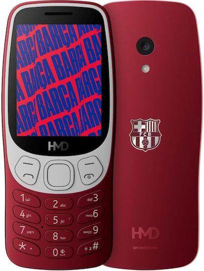 HMD Barca 3210 Dual SIM Mobile with Buttons Red