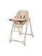 Dream House Foldable Baby Highchair with Adjustable Height Gold