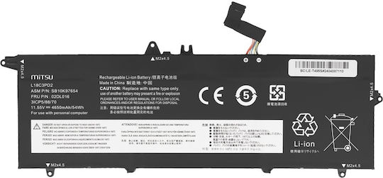 Mitsu Συμβατή Μπαταρία για Lenovo ThinkPad Lenovo L18C3PD2 με 4650mAh